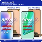 Оригинальный AMOLED ЖК-дисплей для OnePlus 8 9 Pro, сенсорный экран, дигитайзер, запасные части для One plus 8Pro 9Pro LCD
