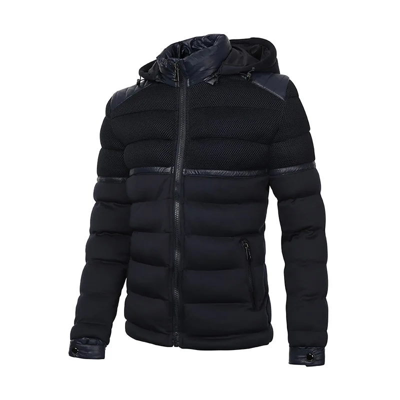 Высококачественная Мужская зимняя куртка парка с длинными рукавами ветровка