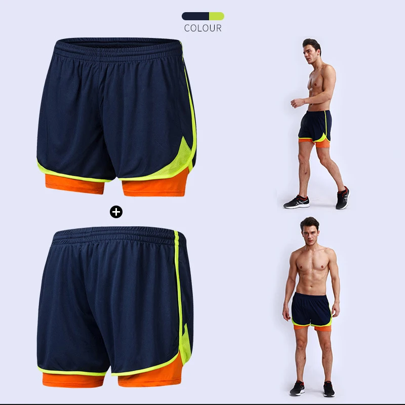 Men's Running Shorts 2 in 1 Quick Dry Sports Basketball Training Exercise Jogging Gym Breathable | Спорт и развлечения