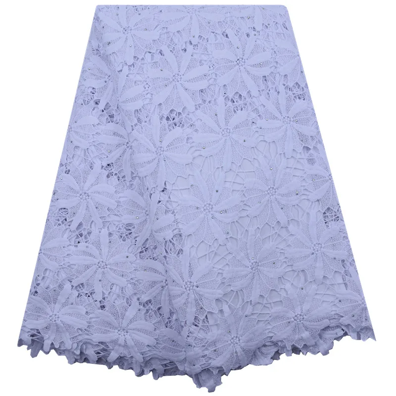 Новейшая африканская кружевная ткань Kalume Водорастворимая желтая шнуровка