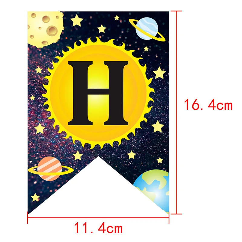 13 шт./лот Милая планета Космос день рождения рыбий хвост флаги вымпелель