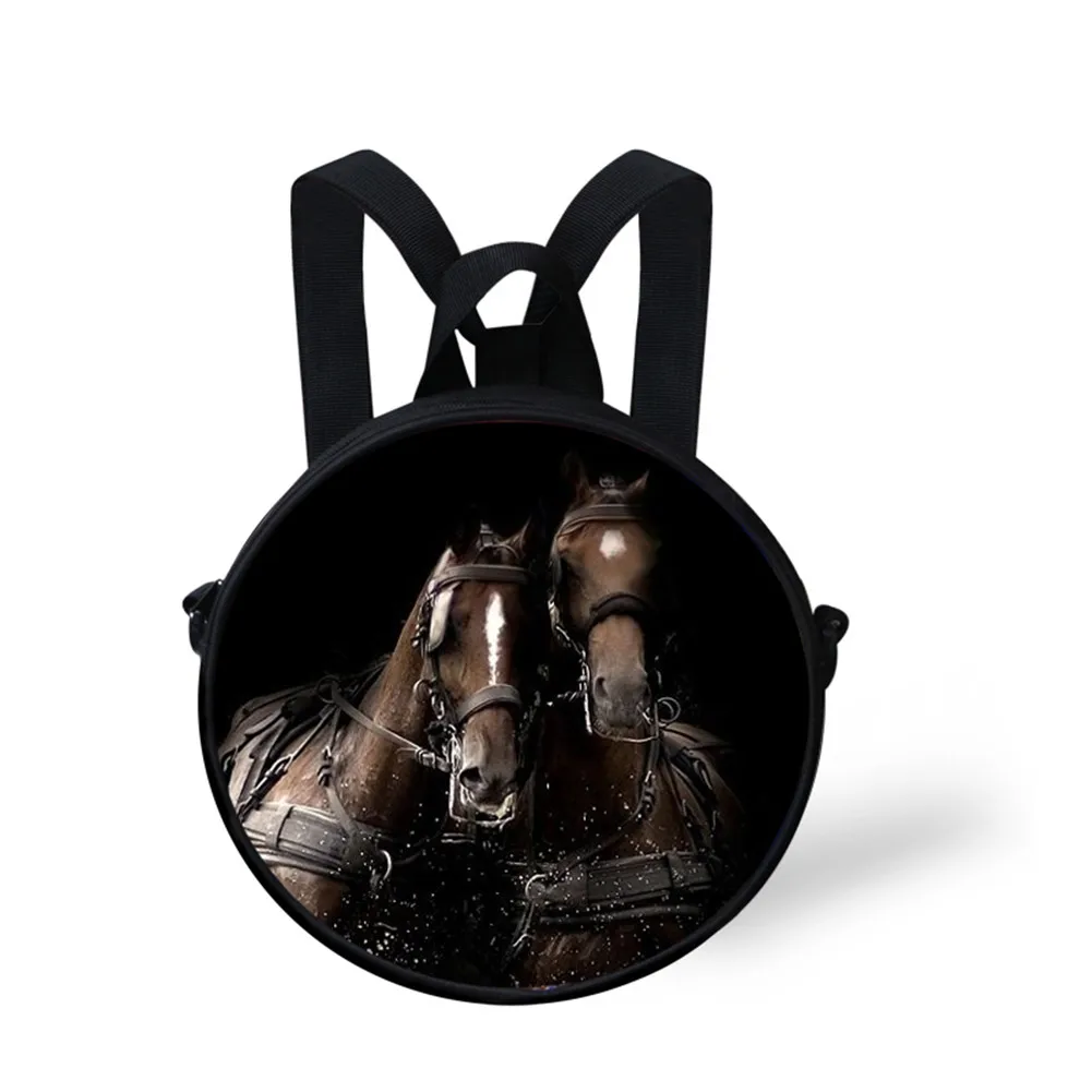 

Running Horse Pattern Quality Women Backpack For Teenage Mini Bag Female Fashion Waterproof Travel Schoolbag