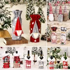 Новогодний подарок 2022, чехол для бутылки вина с Санта-Клаусом, пылезащитный чехол, рождественские и рождественские украшения для дома, дизайн 2021