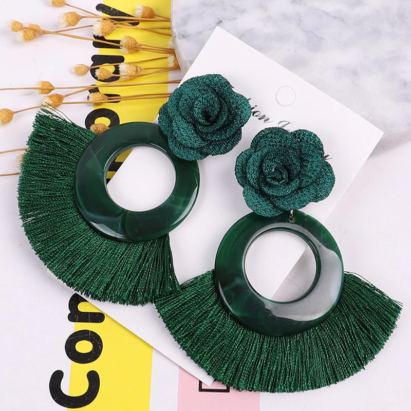 Серьги-кольца женские ручной работы в стиле бохо | Украшения и аксессуары