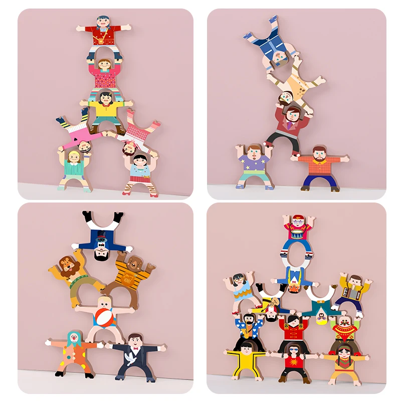 WEMMICKS детские деревянные балансные блоки игрушки Hercules акробатические складки