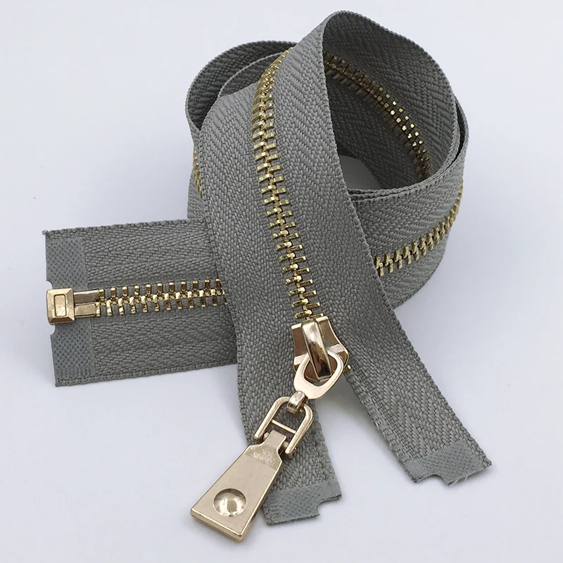 5# Open-End Металлические молнии DIY экологически чистая молния для шитья пуховая сумка куртка молния декоративная ткань аксессуары - Цвет: 100cmgrey