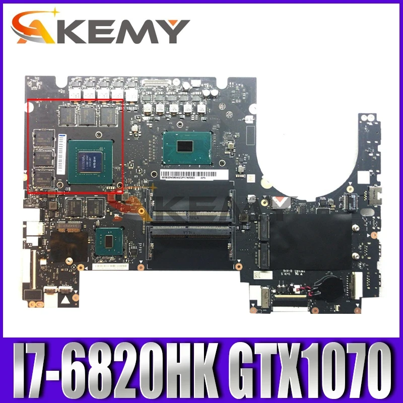 

Akemy DY720 NM-B151 For Lenovo Y910-17ISK Notebook Motherboard CPU I7 6820HK GTX1070 8GB GPU DDR4 100% Test Work