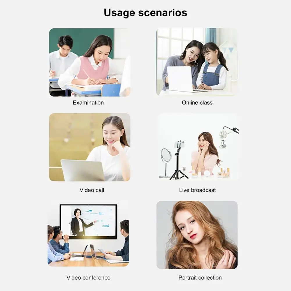 

720P/1080P Video Recording Digital Webcam Camera with Microphone for PC Laptop