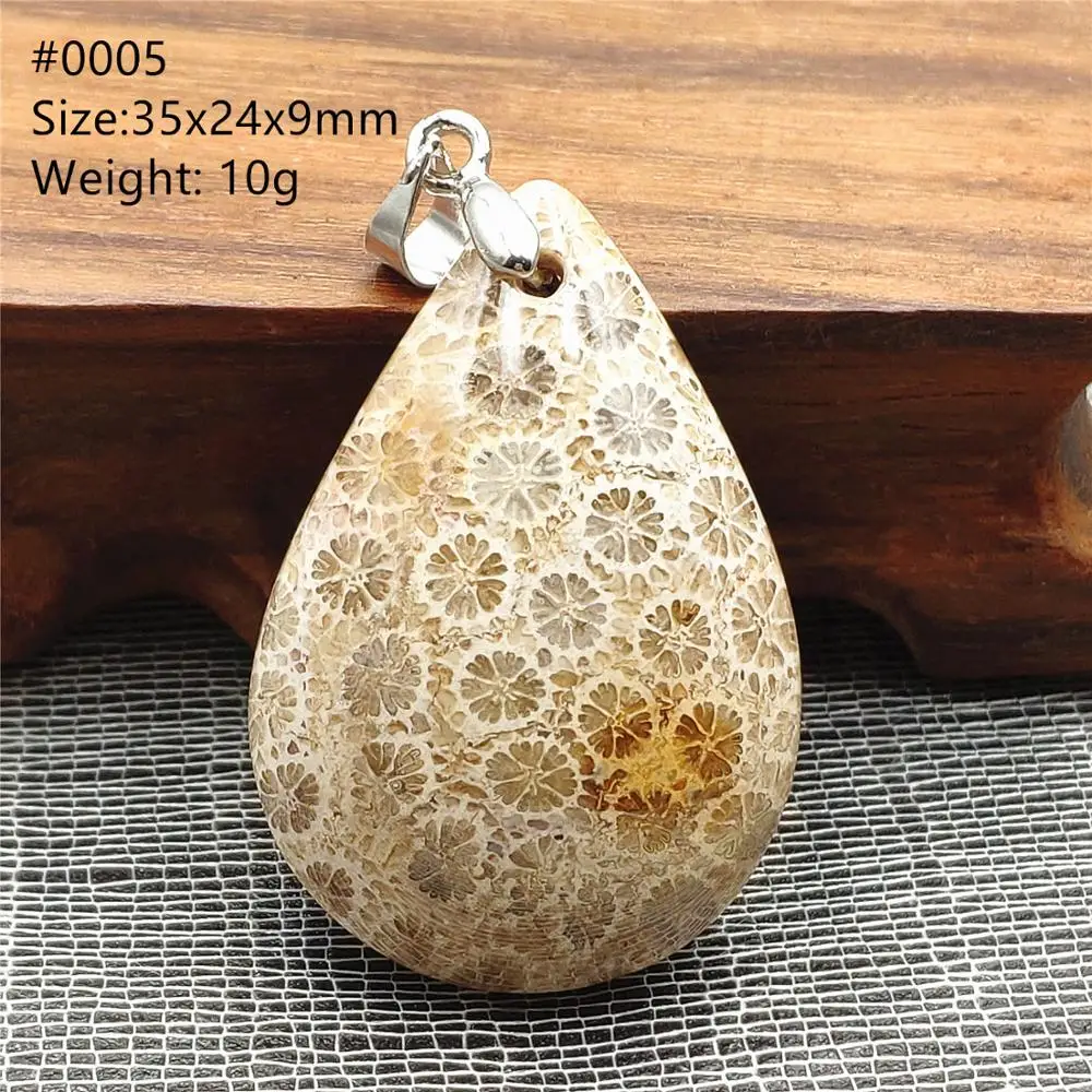 

Natural Chrysanthemum Precious Coral White Yellow Pendant Women Men Crystal Water Drop Rectangle Necklace Fashion Jewelry AAAAA