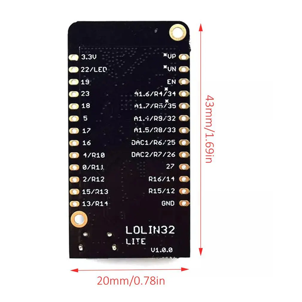 

For LOLIN32 Wifi Wireless Development Board Antenna Micro USB Card Lithium Battery Interface ESP32 ESP-32 REV1 CH340 CH340G