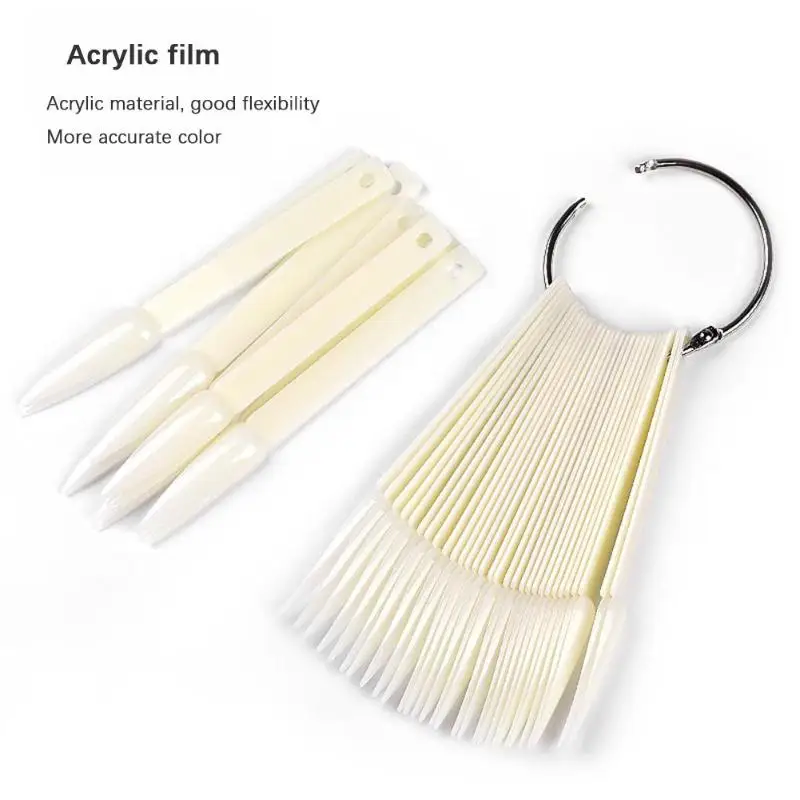 Веерообразное кольцо с острыми ногтями 40 штук металлическое из АБС пластика для