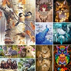 5D алмазная живопись Птица Павлин волк животные Сделай Сам полная квадратная Алмазная мозаика вышивка картина Набор для вышивки крестиком Стразы подарок