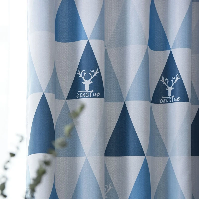 Светонепроницаемые шторы для гостиной детской спальни желтого и синего цветов с