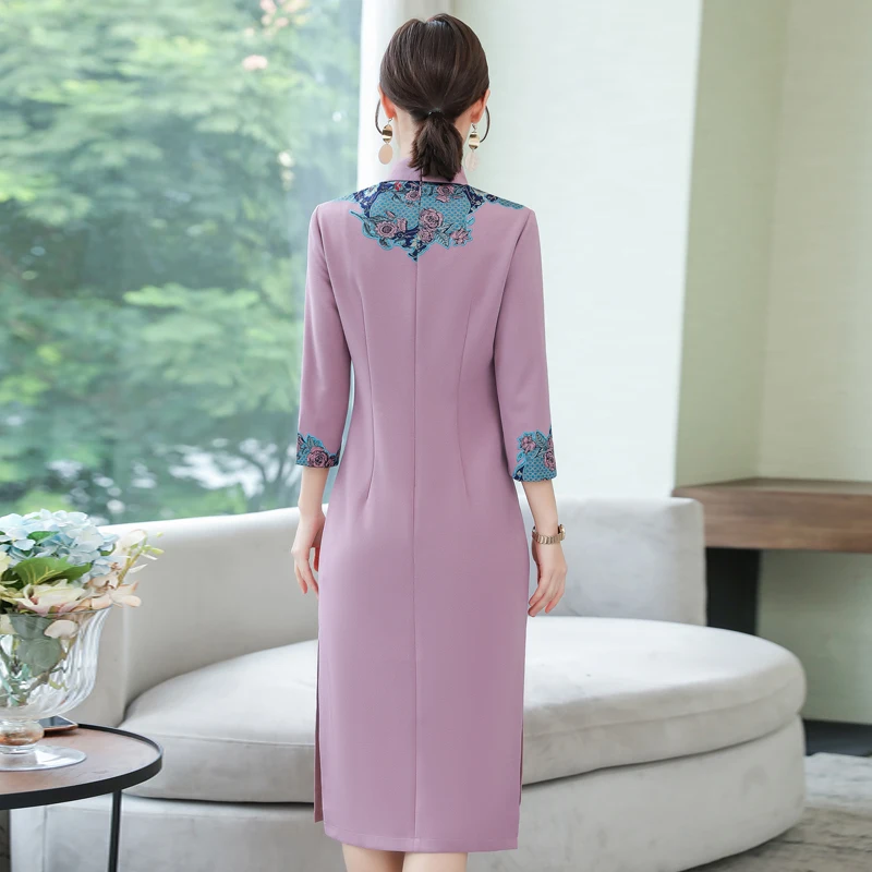 Высокая классическая одежда в этническом стиле Ao dai qipao платье для женщин|vietnam