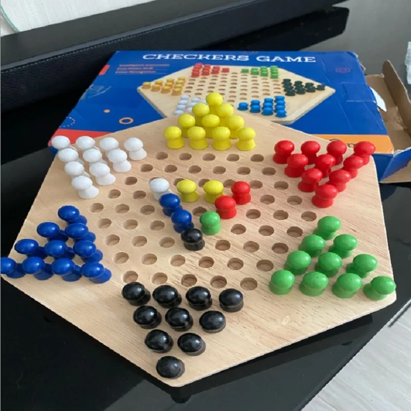 Китайские шашки игровой набор деревянная развивающая доска Детские