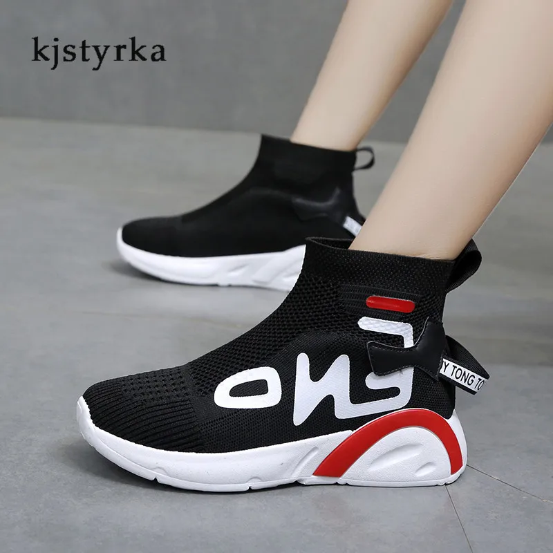 Kjstyrka/ г. стиль, zapatos mujer, брендовые высокие топы из сетчатого материала, женские нескользящие разноцветные корзины