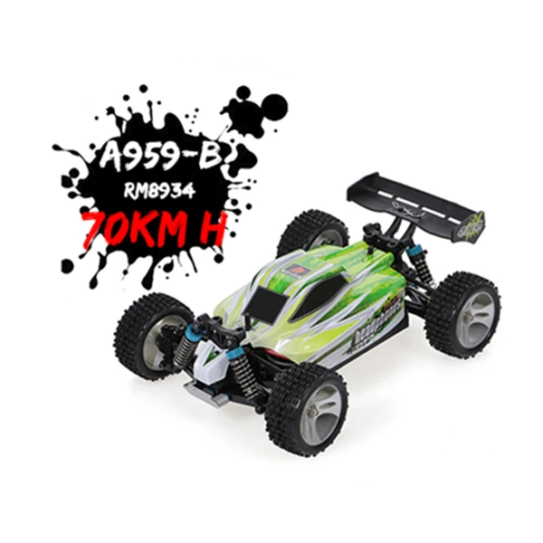 Wltoys A959-A A959-B A959 RC автомобиль 1/18 Масштаб 2,4 г 4WD Электрический RTR внедорожный Багги RC Автомобиль SUV игрушка Радио пульт дистанционного управления RC игрушка в подарок - Цвет: A959-B  70km