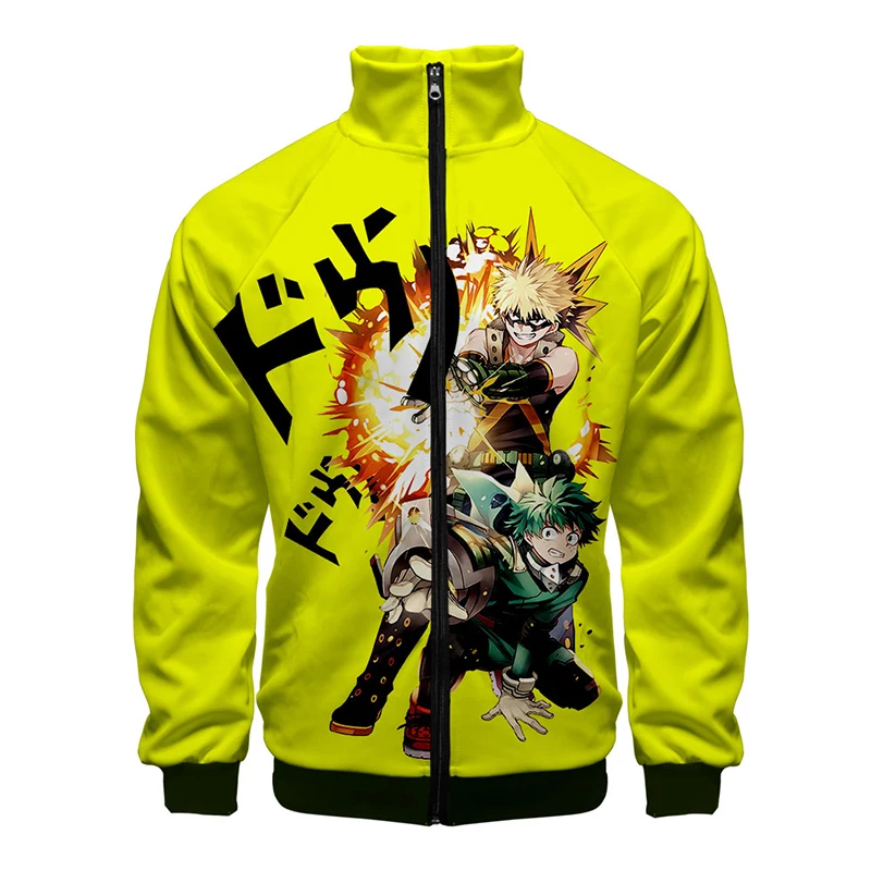 Мужская куртка с длинным рукавом и молнией мультяшным принтом|Мужские куртки| |