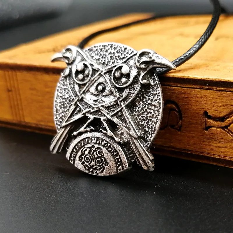 Odin Raven ожерелье с подвеской в форме руны Viking языческие украшения Vintage|Подвески| |