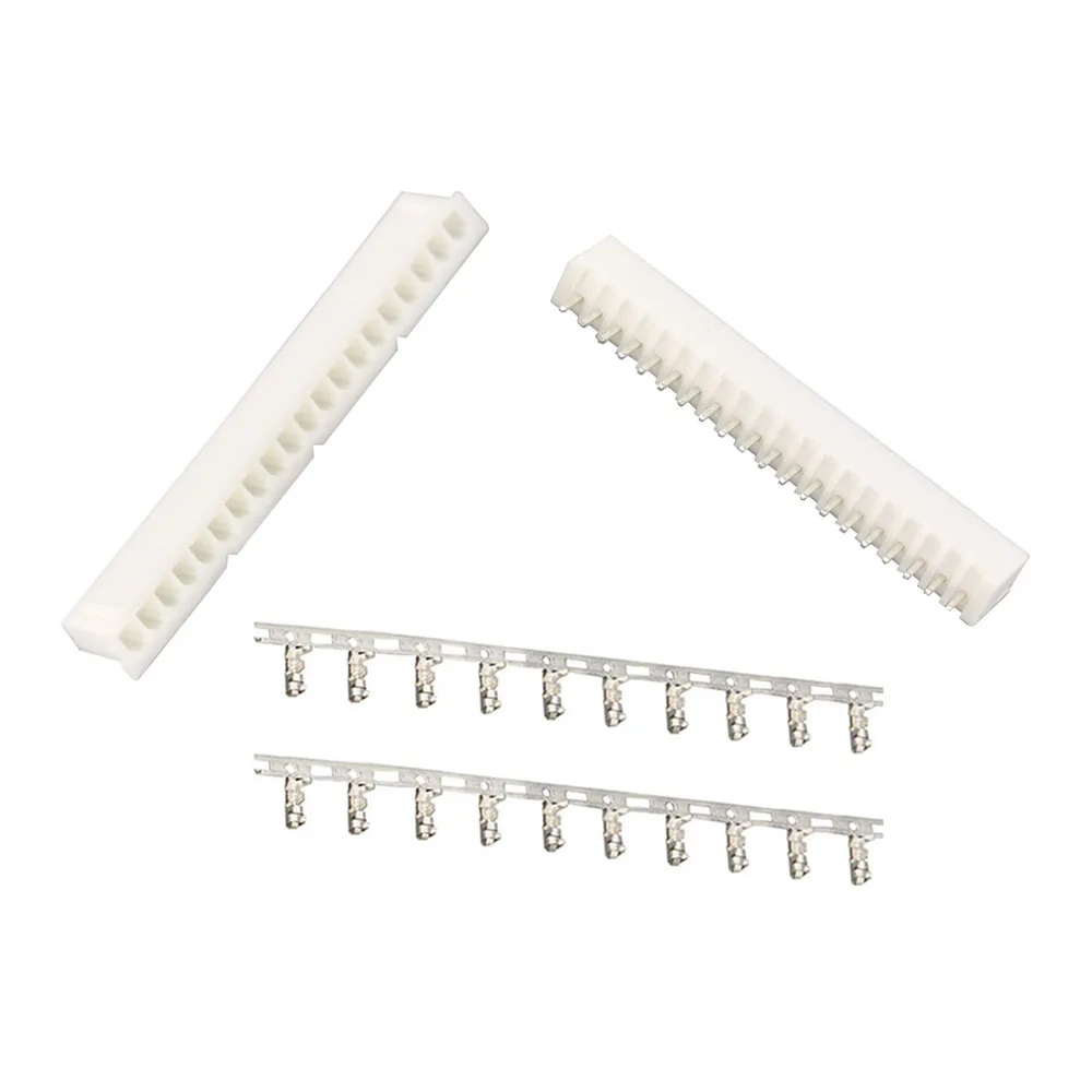 

50 Sets/Kit XH2.54-20P 20 Pin Straight Needle Spacing 2.54mm Connectors Male and Female Plug + Terminals