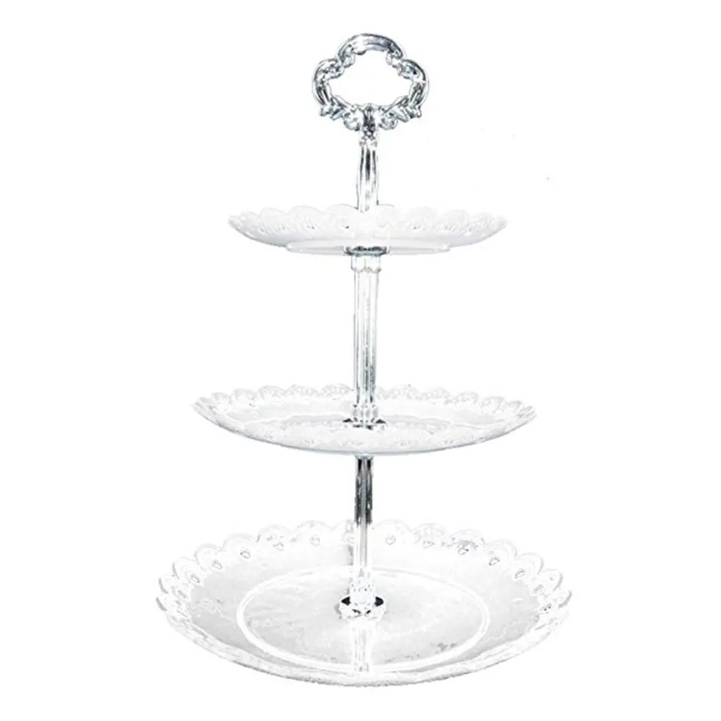 Тарелка для фруктов в европейском стиле трехслойная стойка закусок гостиная