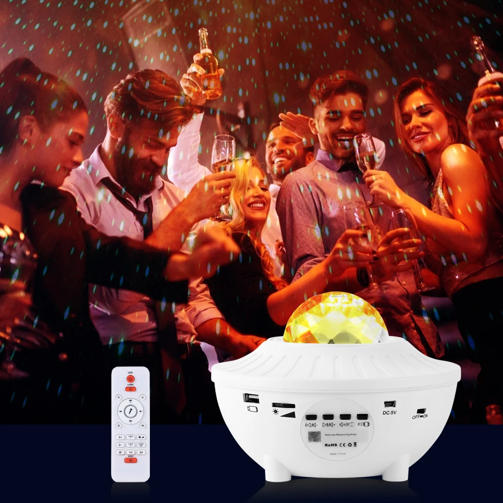 

Projector Light RGB Starry Projector Lamp Bluetooth Remote Control Music Projecting Light 2x3W