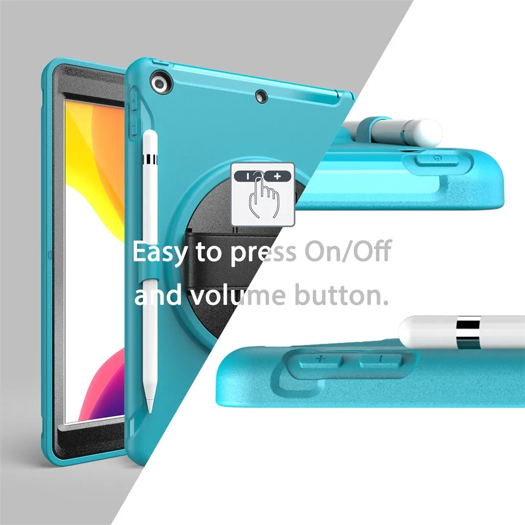 Новый бренд класса люкс для IPad 10 2 дюйма 2019 3-слойный сверхмощный вращающийся на 360