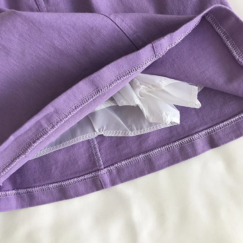 

Korean Women High Waist A Line Skirt Sweet Lady Elastic Waist Mini Short Skirts New Skirt With Pocket Femme Jupes