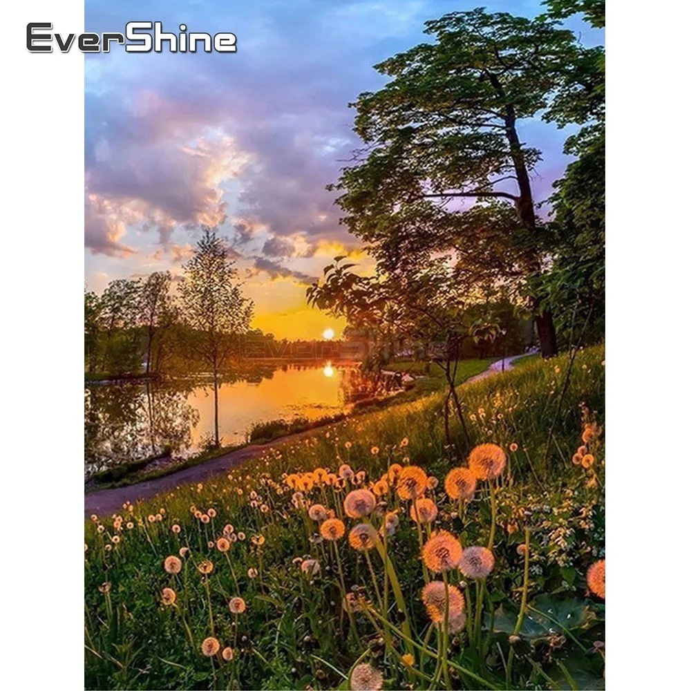 EverShine DIY Краска с бриллиантами полная дрель квадратный пейзаж мозаика вышивка