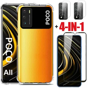 protector case poco x 3 glass film xiomi pocox3 f2 pro capa for poco m
3 Silicone Case pocophone m3 back cover m3 poco m3 case