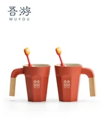 red creative mugs ceramic coffee cups set breakfast coffee mug travel cups set cute home garden tazas de cafe coffee mugs