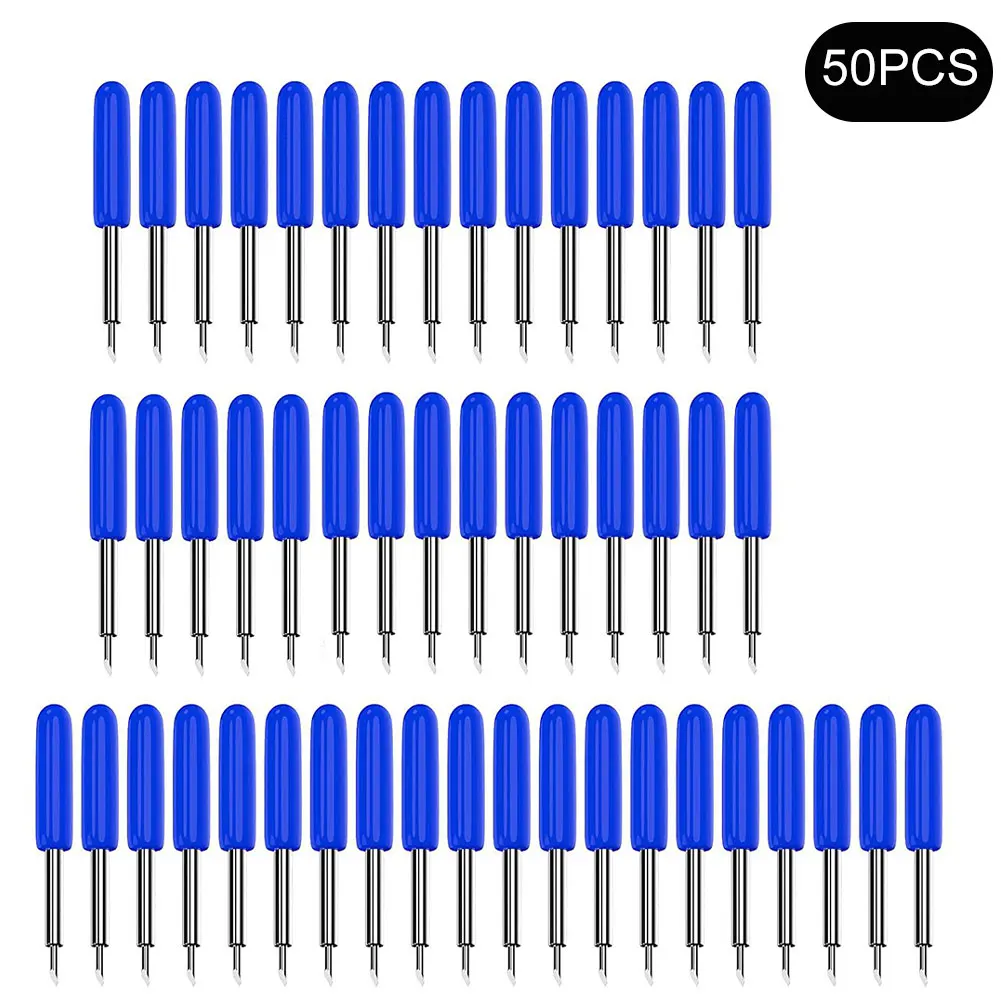 

Carving Tool Set 60 Degree Deep Plotter Replacement Kit Thick Vinyl Fabrics Utter Offset Blades For Sharp Carving Tools 50PCS