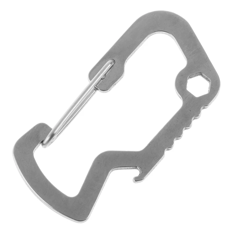 Карманный инструмент для выживания Многофункциональный Карабин брелок ключей