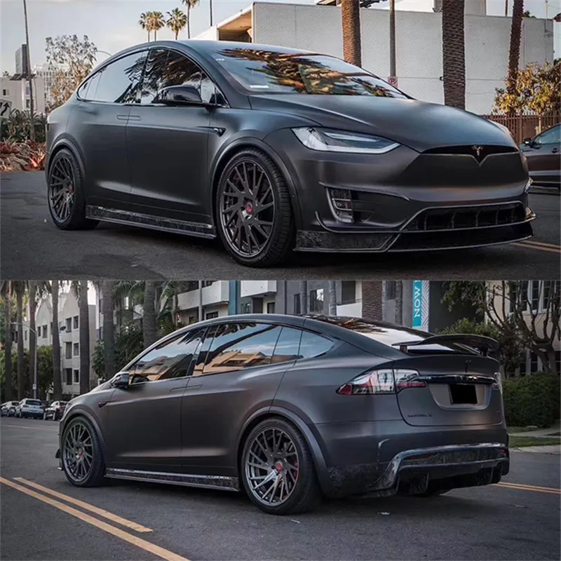 

2021 подходит для модели Tesla x, модифицированный Revozport, маленький объемный комплект из углеродного волокна, передняя боковая юбка, задняя губа