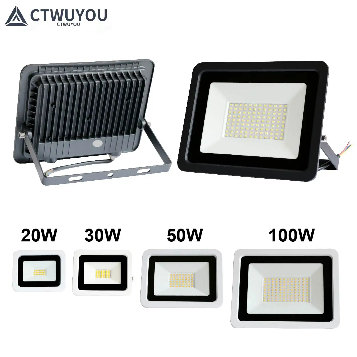 

LED Flood Light 10W 20W 30W 50W 100W Reflector LED Floodlights Waterproof IP66 Spotlight Wall Outdoor Lighting Warm Cold White