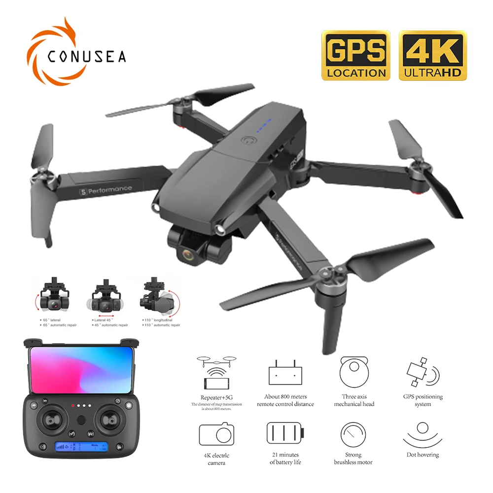 

K007 Drone 4K With 3-Axis Gimbal Camera FPV 21min Flight Time FPV GPS Drones Professional RC Quadcopter Vs SG906 Dron