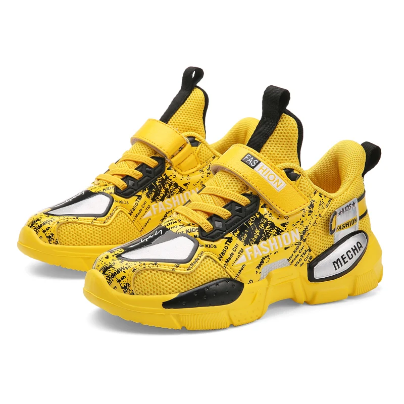 

Autumn Kids Shoes Boys Sneakers Breathable Patchwork Hook&Loop Sport Running Children Shoes For Girls Casual Shoes 2020