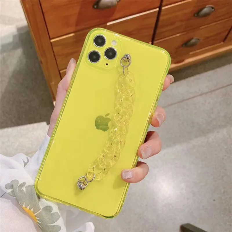 Чехол с флуоресцентной цепочкой для Xiaomi Mi 9 10 Pro Redmi Note 7 8 9s MAX K20 K30 защитный чехол