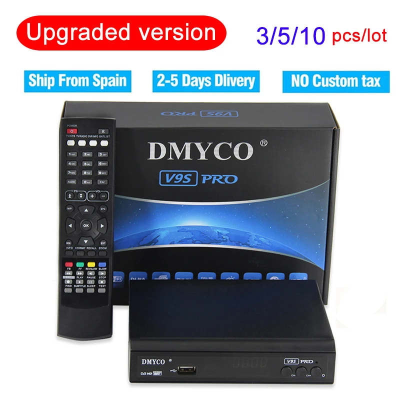 DMYCO V9S Pro 10 шт. в партии поддержка HDMI и AV спутниковый ресивер полный 1080 P ТВ
