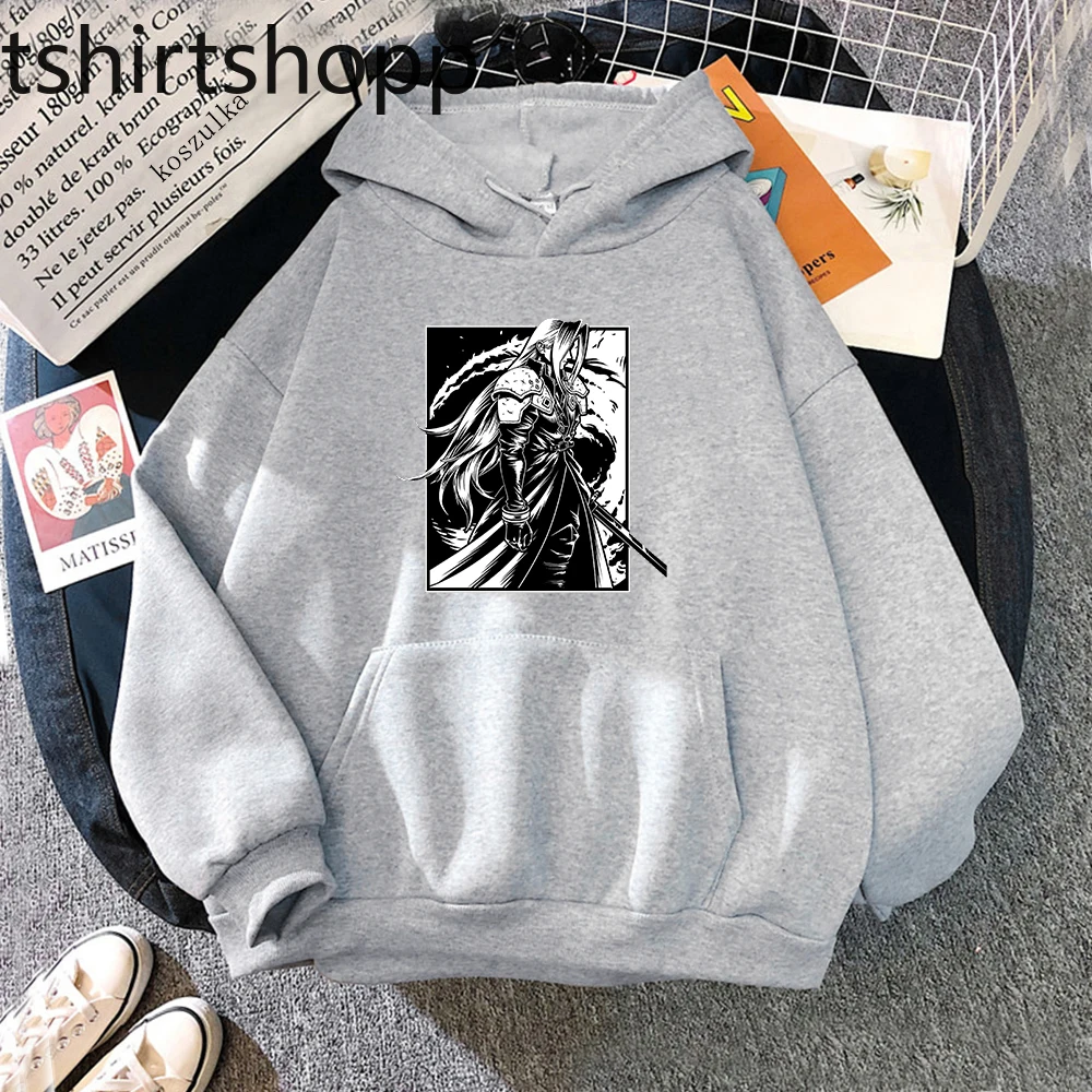 Толстовка Sephiroth Ffvii с капюшоном винтажная для мужчин и женщин пуловер VII косплея