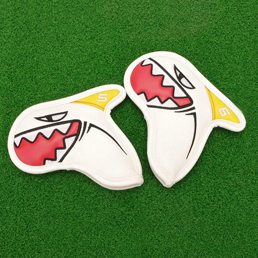 

9 Pcs Golf Club Headcovers Cap Cartoon Cute Lazy Cat Cap Protective Cover PU Waterproof Fairway Hybrid Set Vintage Portable