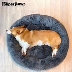 Очень мягкая кровать для собак, удобная круглая собачья кровать с пончиком, моющаяся подушка для кошек, зимний теплый диван Corgi FPB01