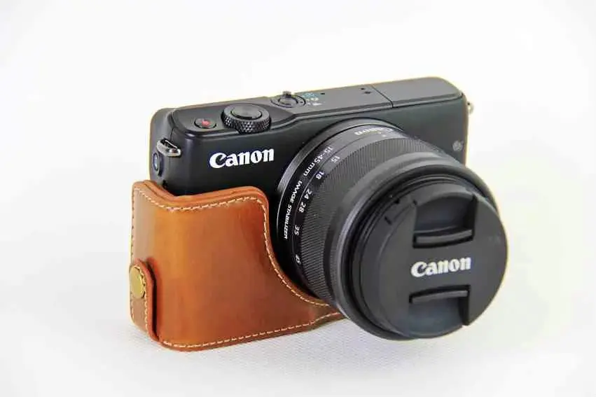 Новинка чехол из искусственной кожи для камеры получехол Canon EOS M10 M100 M200 Нижняя
