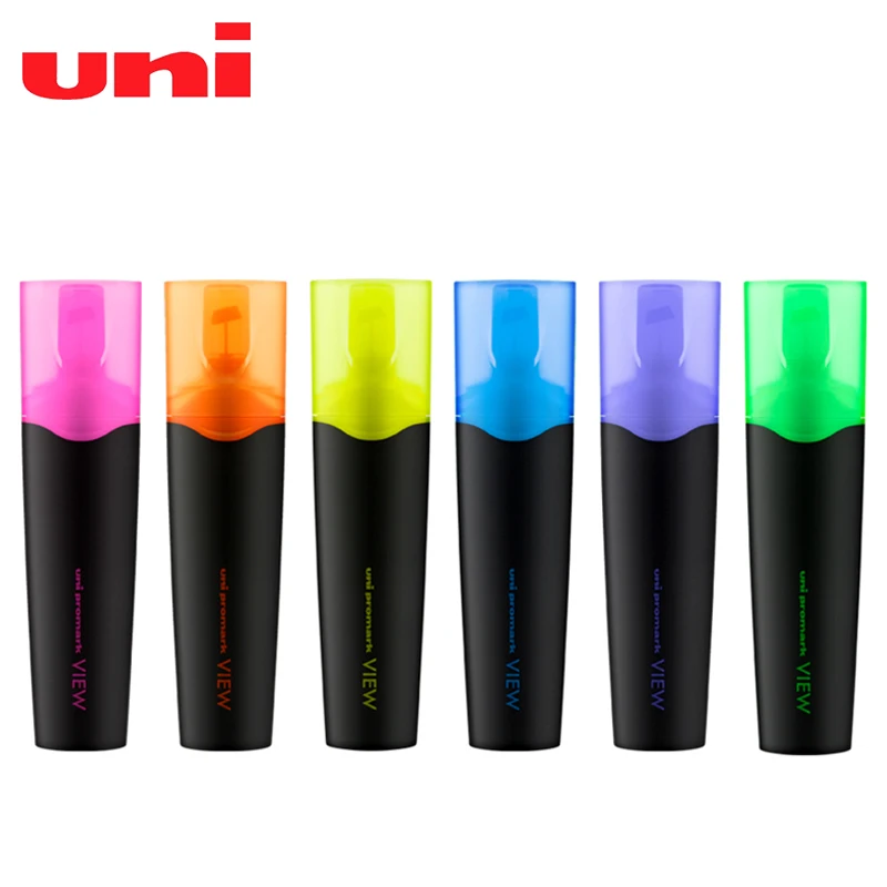

6pcs/Lot Uni USP-200 Highlighters Mitsubishi Marker Premium Fluorescent Pen Stationery Office School Supplies Highlighter
