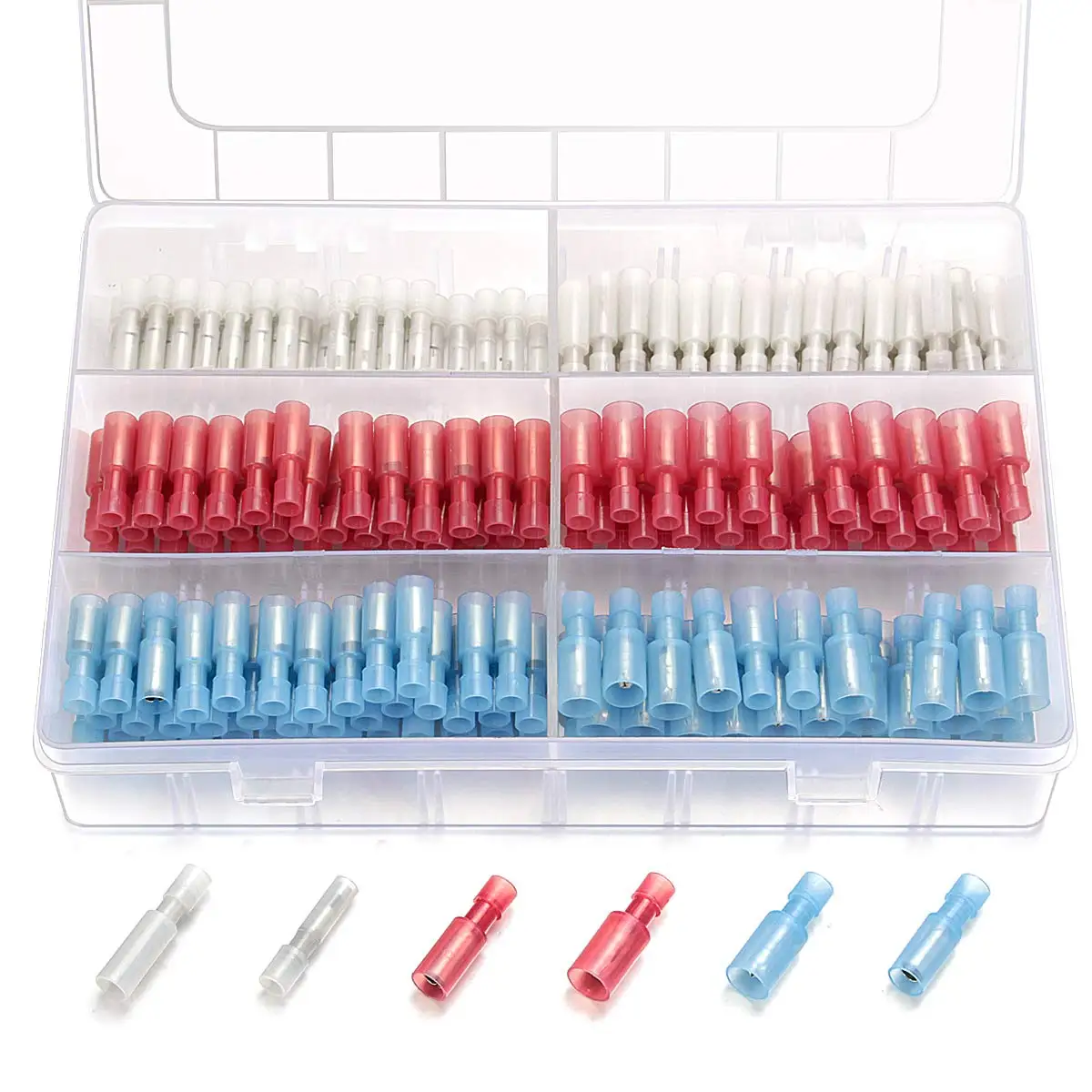 

220X пуля полностью изолированные обжимные клеммы мужской и женский Электрический провод быстрого соединения Стыковых Соединителей набор а...