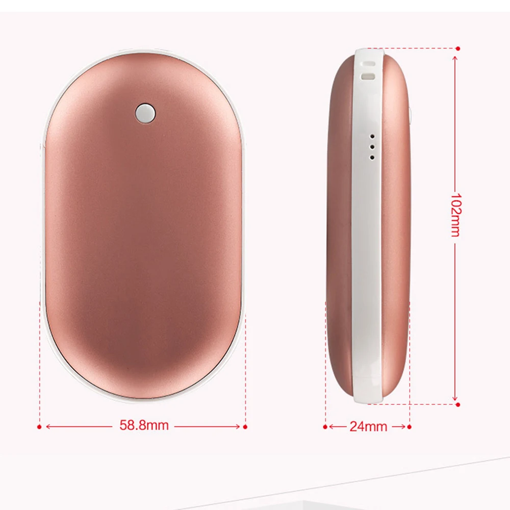 2 в 1 портативный USB Перезаряжаемый электрический грелка для рук карманный внешний аккумулятор зимний двусторонний нагревательный внешний аккумулятор для подарка на год