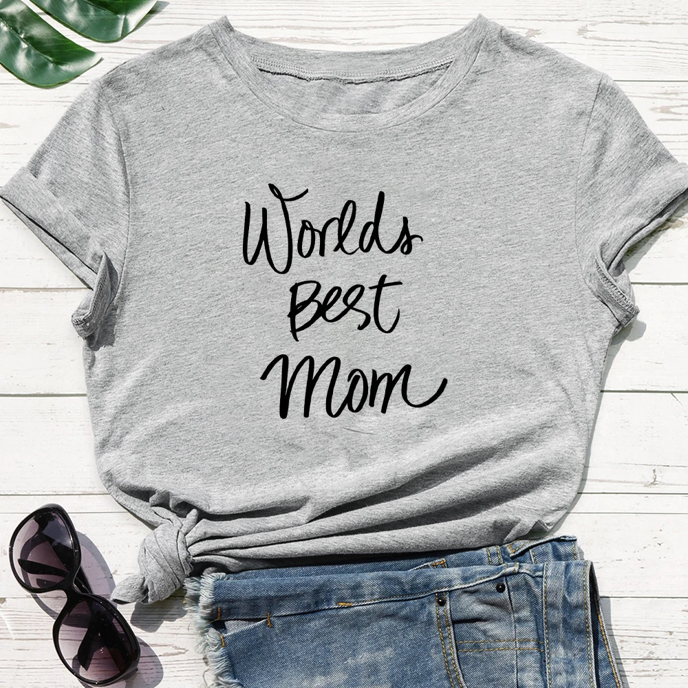 

Fashion Streetwear Best Mom Ever Letter New T-shirt Female Punk Plus Size Women's shirt Daily Casual Wear O-neck Pop Tshirt