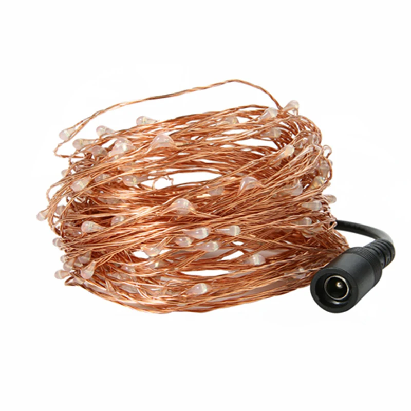 Copper Wire 20 м/30 м/50 м светодиодные гирлянды Серебряная медная проволока 200/300/500 сказочные микро прозрачные огни для рождества, свадьбы, праздника, вечеринки - Испускаемый цвет: Copper Wire