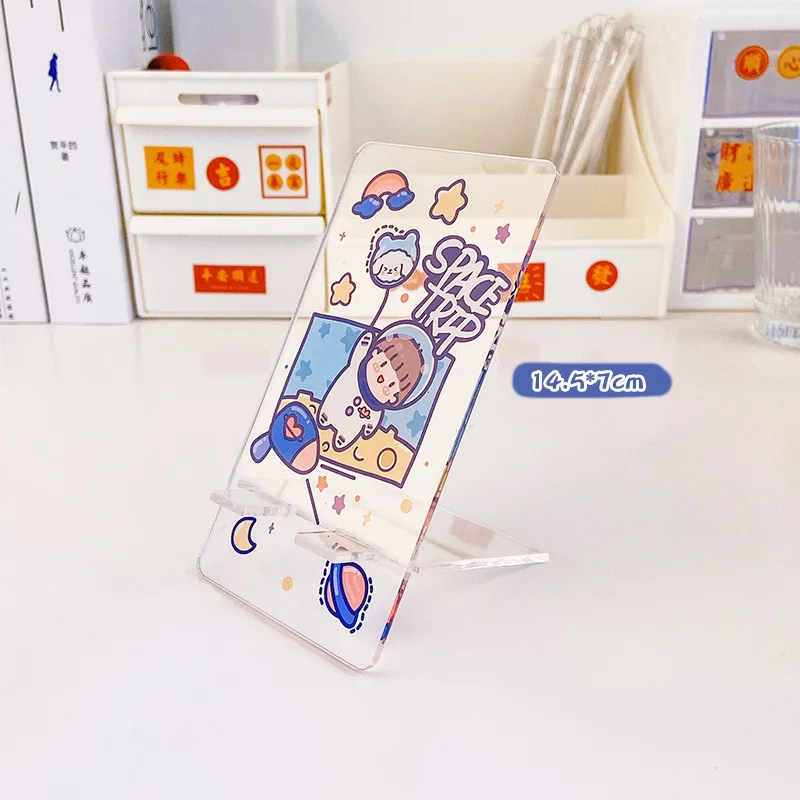 

W&G Cartoon Cute Lazy Phone Stand Ins Desktop Ornament Transparent Acrylic Portable Stand