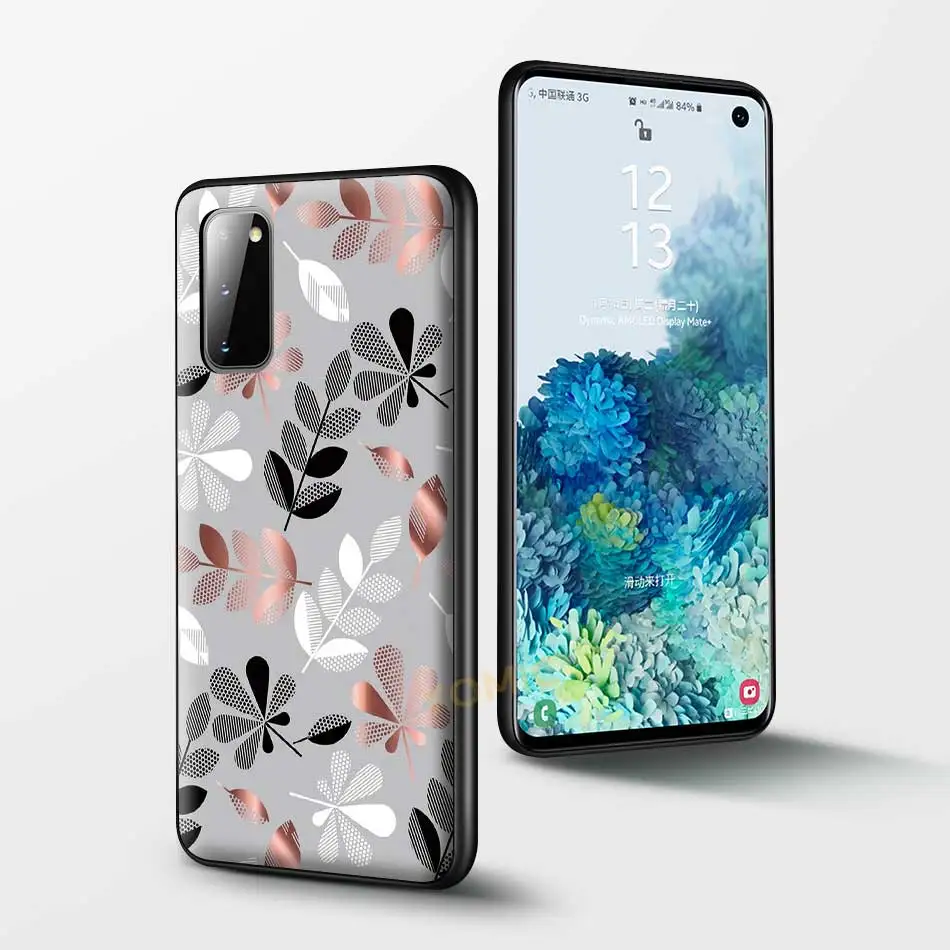 

Golden Leaves Texture For Samsung Galaxy S20 FE S21 S10 Black Case For Galaxy Note 20 Ultra 10 Lite S9 Plus S8 S10e TPU Cover